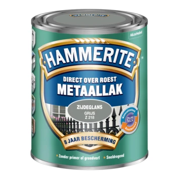 Hammerite Metaallak Grijs Zijdeglans 750 Ml 4 Hammerite Metaallak Grijs Zijdeglans 750 Ml - Afbeelding 2