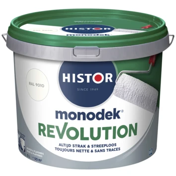 Histor Monodek Revolution RAL 9010 Gebroken Wit 5 Liter 3 Histor Monodek Revolution RAL 9010 Gebroken Wit 5 Liter