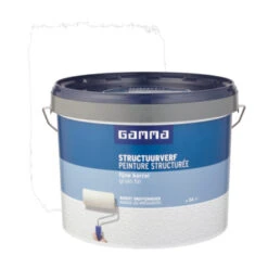 GAMMA Structuurverf Wit 10 Liter -Muurverf Voor Thuis 123 3789