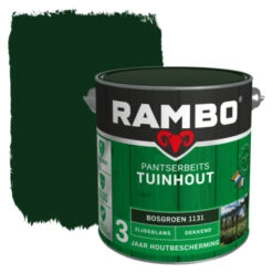 Rambo Pantserbeits Tuinhout Dekkend Bosgroen Zijdeglans 2,5 Liter