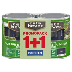 CetaBever Tuinbeits Schuur & Tuinhuis Zwart 2x750ml Duopack