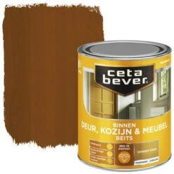 Cetabever Deur, Kozijn & Meubelbeits Transparant Donker Eiken Zijdeglans 750 Ml
