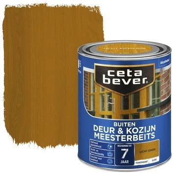 CetaBever Meesterbeits Deur & Kozijn Transparant Licht Eiken Glans 750 Ml 4 CetaBever Meesterbeits Deur & Kozijn Transparant Licht Eiken Glans 750 Ml - Afbeelding 2
