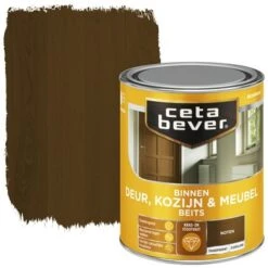 Cetabever Deur, Kozijn & Meubelbeits Transparant Noten Zijdeglans 750 Ml