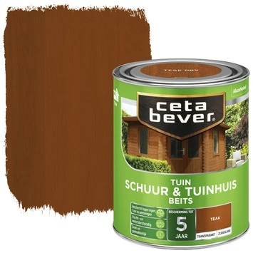 CetaBever Tuinbeits Schuur & Tuinhuis Transparant Teak Zijdeglans 750 Ml 3 CetaBever Tuinbeits Schuur & Tuinhuis Transparant Teak Zijdeglans 750 Ml