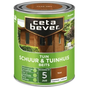 CetaBever Tuinbeits Schuur & Tuinhuis Transparant Teak Zijdeglans 750 Ml 4 CetaBever Tuinbeits Schuur & Tuinhuis Transparant Teak Zijdeglans 750 Ml - Afbeelding 2