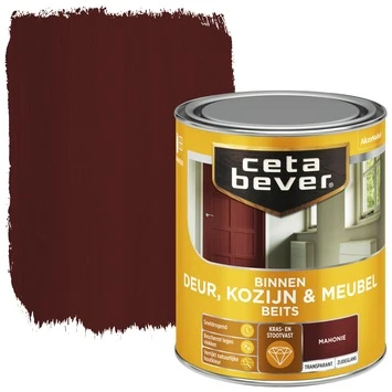 Cetabever Deur, Kozijn & Meubelbeits Transparant Mahonie Zijdeglans 750 Ml 3 Cetabever Deur, Kozijn & Meubelbeits Transparant Mahonie Zijdeglans 750 Ml