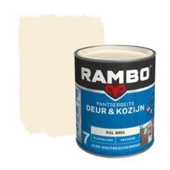 Rambo Pantserbeits Deur & Kozijn Dekkend RAL 9001 Zijdeglans 750 Ml