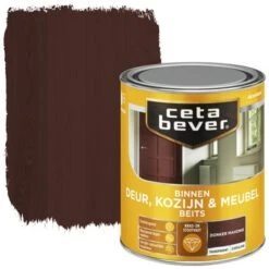 Cetabever Deur, Kozijn & Meubelbeits Transparant Donker Mahonie Zijdeglans 750 Ml