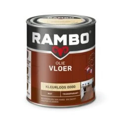 Rambo Vloer Olie Transparant Mat Kleurloos 750 Ml -Muurverf Voor Thuis 123 4116