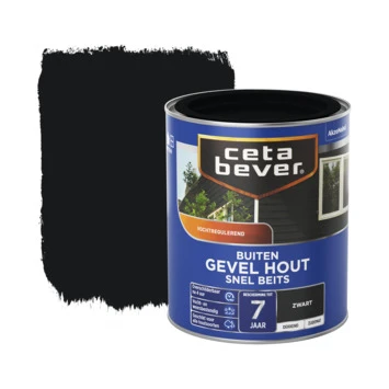CetaBever Snelbeits Gevel Hout Dekkend Zwart Zijdemat 750 Ml 3 CetaBever Snelbeits Gevel Hout Dekkend Zwart Zijdemat 750 Ml