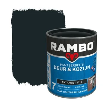 Rambo Pantserbeits Deur & Kozijn Dekkend Antraciet Zijdeglans 750 Ml 3 Rambo Pantserbeits Deur & Kozijn Dekkend Antraciet Zijdeglans 750 Ml