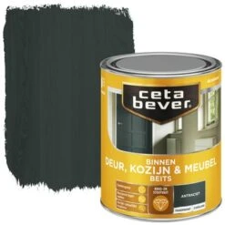 Cetabever Deur, Kozijn & Meubelbeits Transparant Antraciet Zijdeglans 750 Ml