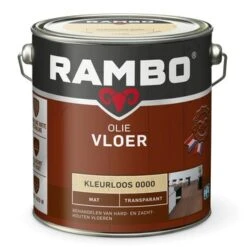 Rambo Vloer Olie Transparant Mat Kleurloos 2,5 Liter -Muurverf Voor Thuis 123 4244