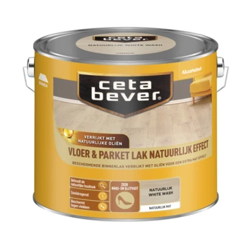 CetaBever Vloer- & Parketlak Natuurlijk Effect White Wash 2,5 L 4 CetaBever Vloer- & Parketlak Natuurlijk Effect White Wash 2,5 L - Afbeelding 2