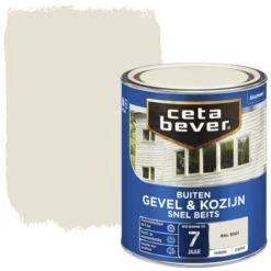 Cetabever Gevel & Kozijn Snel Beits Dekkend RAL 9001 Zijdemat 750 Ml