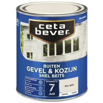 Cetabever Gevel & Kozijn Snel Beits Dekkend RAL 9001 Zijdemat 750 Ml 4 Cetabever Gevel & Kozijn Snel Beits Dekkend RAL 9001 Zijdemat 750 Ml - Afbeelding 2