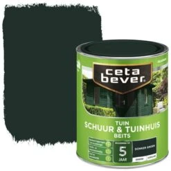 CetaBever Tuinbeits Schuur & Tuinhuis Dekkend Donkergroen Zijdeglans 750 Ml