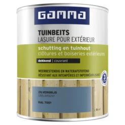 GAMMA Tuinbeits Schutting & Tuinhout Dekkend RAL 7001 Zilvergrijs 750 Ml