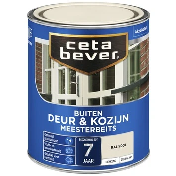 CetaBever Meesterbeits Deur & Kozijn Dekkend Zijdeglans RAL 9001 750 Ml 4 CetaBever Meesterbeits Deur & Kozijn Dekkend Zijdeglans RAL 9001 750 Ml - Afbeelding 2