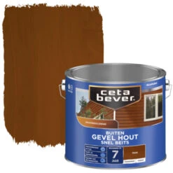 CetaBever Snelbeits Gevel & Kozijn Transparant Teak Zijdemat 2,5 L