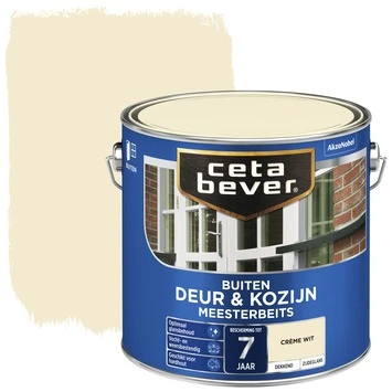 CetaBever Meesterbeits Deur & Kozijn Dekkend Zijdeglans Crème Wit 2,5 L 4 CetaBever Meesterbeits Deur & Kozijn Dekkend Zijdeglans Crème Wit 2,5 L - Afbeelding 2