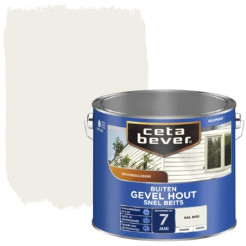CetaBever Snelbeits Gevel & Kozijn Dekkend RAL 9010 Zijdemat 2,5 L 3 CetaBever Snelbeits Gevel & Kozijn Dekkend RAL 9010 Zijdemat 2,5 L