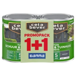 CetaBever Tuinbeits Schuur & Tuinhuis Antraciet 2x750ml Duopack