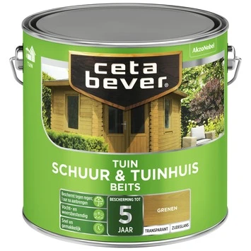 CetaBever Tuinbeits Schuur & Tuinhuis Transparant Grenen Zijdeglans 2,5 L 4 CetaBever Tuinbeits Schuur & Tuinhuis Transparant Grenen Zijdeglans 2,5 L - Afbeelding 2