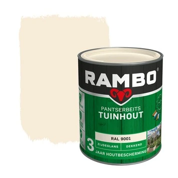 Rambo Pantserbeits Tuinhout Dekkend RAL 9001 Zijdeglans 750 Ml 3 Rambo Pantserbeits Tuinhout Dekkend RAL 9001 Zijdeglans 750 Ml
