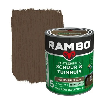 Rambo Pantserbeits Schuur & Tuinhuis Transparant Berkengrijs Zijdeglans 750 Ml 3 Rambo Pantserbeits Schuur & Tuinhuis Transparant Berkengrijs Zijdeglans 750 Ml