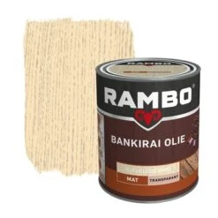 Muurverf Voor Thuis 14 Rambo Bankirai Olie Transparant Kleurloos 750 Ml