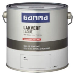 GAMMA Binnenlak Hoogglans 2,5 L Wit -Muurverf Voor Thuis 123 467