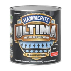 Hammerite Ultima Metaallak Hoogglans Zwart 250ml RAL9005 -Muurverf Voor Thuis 123 537