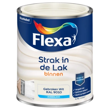 Flexa Strak In De Lak Voor Binnen RAL 9010 Gebroken Wit Zijdeglans 750 Ml 4 Flexa Strak In De Lak Voor Binnen RAL 9010 Gebroken Wit Zijdeglans 750 Ml - Afbeelding 2