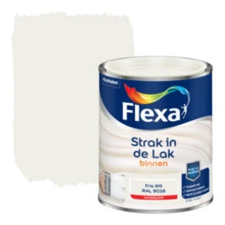 Flexa Strak In De Lak Voor Binnen Ral 9016 Friswit Hoogglans 750 Ml