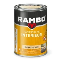 Rambo Pantserlak Interieur Transparant Mat Kleurloos 1,25 Liter -Muurverf Voor Thuis 123 623