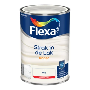 Flexa Strak In De Lak Voor Binnen Wit Hoogglans 1,25 Liter 4 Flexa Strak In De Lak Voor Binnen Wit Hoogglans 1,25 Liter - Afbeelding 2