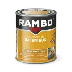 Rambo Pantserlak Interieur Transparant Zijdeglans Puur Eiken 750 Ml -Muurverf Voor Thuis 123 670