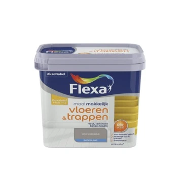 Flexa Mooi Makkelijk Vloeren&trappen Warmgrijs Zijdeglans 750 Ml 4 Flexa Mooi Makkelijk Vloeren&trappen Warmgrijs Zijdeglans 750 Ml - Afbeelding 2
