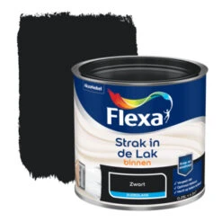 Flexa Strak In De Lak Voor Binnen Zwart Zijdeglans 250 Ml