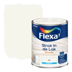 Flexa Strak In De Lak Voor Binnen Wit Zijdeglans 750 Ml