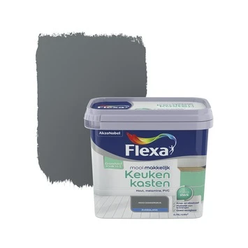 Flexa Mooi Makkelijk Keukenkasten Donkergrijs Zijdeglans 750 Ml 3 Flexa Mooi Makkelijk Keukenkasten Donkergrijs Zijdeglans 750 Ml
