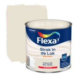 Flexa Strak In De Lak Voor Binnen Ral 9001 Crèmewit Hoogglans 250 Ml