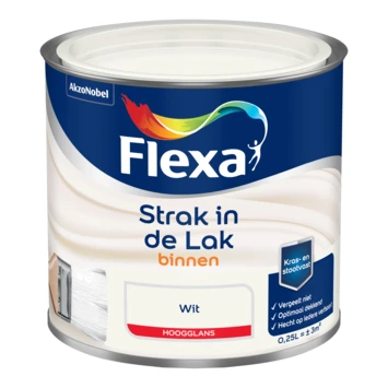 Flexa Strak In De Lak Voor Binnen Wit Hoogglans 250 Ml 4 Flexa Strak In De Lak Voor Binnen Wit Hoogglans 250 Ml - Afbeelding 2