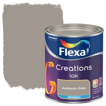 Flexa Creations Lak Authentic Grey Zijdeglans 750 Ml 3 Flexa Creations Lak Authentic Grey Zijdeglans 750 Ml