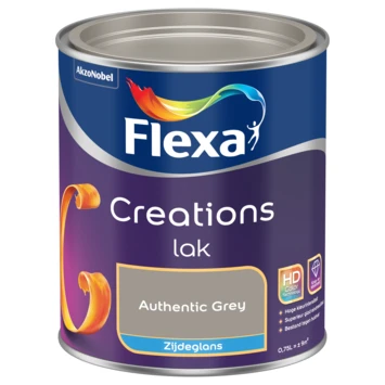 Flexa Creations Lak Authentic Grey Zijdeglans 750 Ml 4 Flexa Creations Lak Authentic Grey Zijdeglans 750 Ml - Afbeelding 2